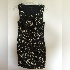 The Limited Black & White Cruise Party Office Sleeveless Dress Side Zip Size 6